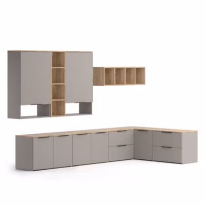 Vicco Meuble-paroi Grège 9 parties