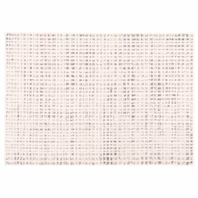 Tapis rectangulaire à poils ras motif carré écru 120 x 170 cm  Oviala