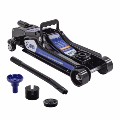 Cric de manœuvre 2,5T de voiture hauteur de 80-360 mm avec 2 supports caoutchouc