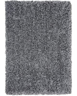 Tapis à poils longs CIDE Noir/blanc 160 x 230 cm