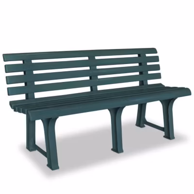 Banc de jardin – VIDAXL – 145,5 cm – Plastique – Vert – 2 personnes – Meuble de jardin
