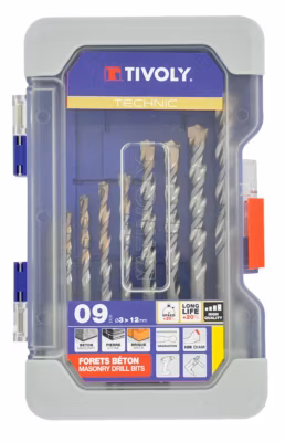 Tivoly – Coffret Ranger T9 Forets Béton gradués SLRD 3 à  12mmTechnic