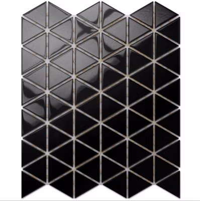 Mosaïque de verre sur maille pour salle de bain ou cuisine 26,3 x 30,3 cm – Black Opium