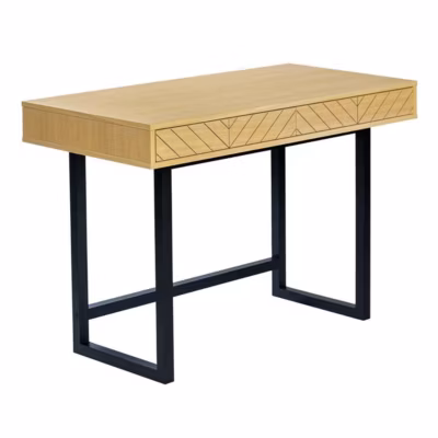 Bureau en Bois 2 Tiroirs « Camden » 110cm Naturel
