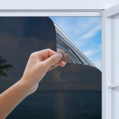 Film adhésif miroir privatif pour fenêtre au mètre – Anti-Regard Anti-UV Anti-Chaleur – 60cmx6m