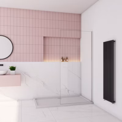 paroi de douche à l&rsquo;italienne fixe 150x200cm,style atelier,Profilé en aluminium chromé,en 8mm verre anticalcaire,sans receveur