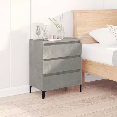 823052 vidaXL Buffet Gris béton 60x35x70 cm Bois d&rsquo;ingénierie