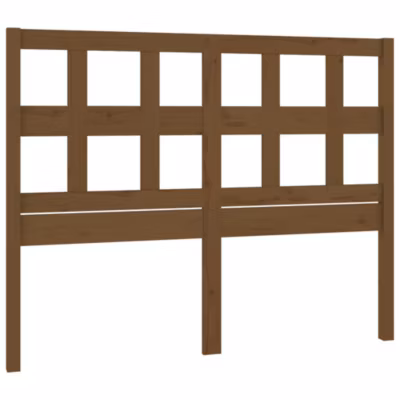 vidaXL Tête de lit Marron miel 125,5x4x100 cm Bois massif de pin 818913