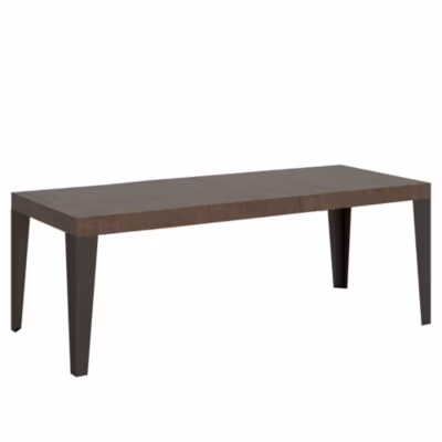 Table extensible 200/304×90 cm Flame Premium noyer pieds anthracite