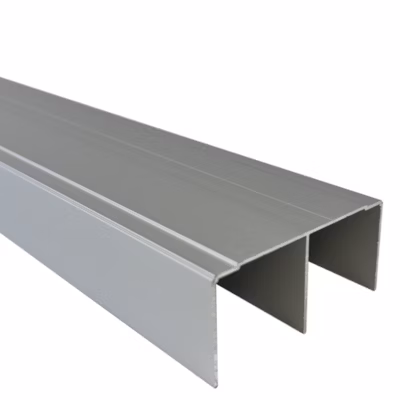 Rail haut alu pour placard coulissant – 3000mm – Anodisé argent