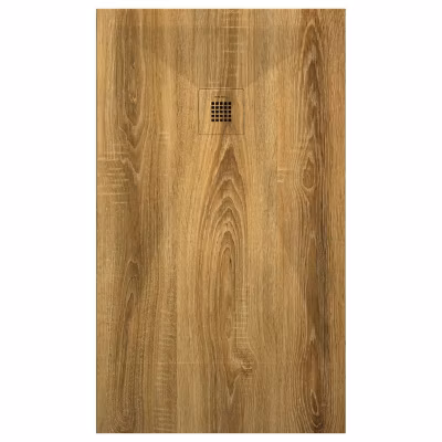 Receveur de douche Chêne, finition Lisse Stone 3D, grille de couleur – 120 x 90 cm