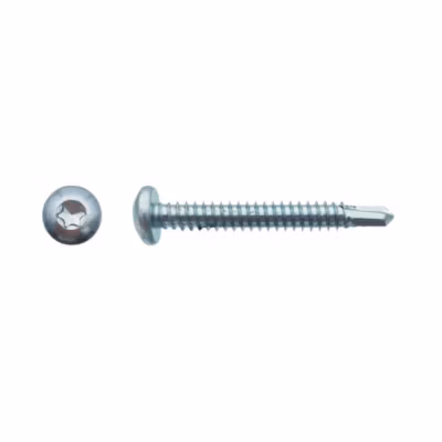 250 Vis Autoperceuses Tête Cylindrique Torx 6.3 x 70 mm – Zingué blanc – D-Work