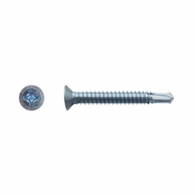 250 Vis Autoperceuses Tête Fraisée Phillips 6.3 x 25.4 mm – DIN 7504 O – Zingué blanc – D-Work