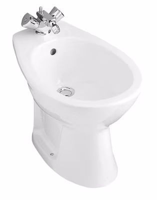 Bidet sur pied blanc VOLTA – Longueur : 565 mm – Largeur : 355 mm – Hauteur : 390 mm – Blanc