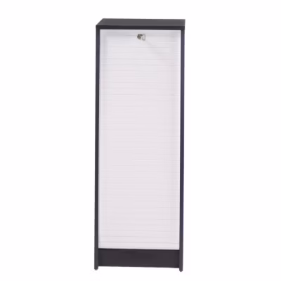 Classeur à Rideau – Blanc – 104 cm – 5 étagères – Fermeture à clé – Eco-conçu