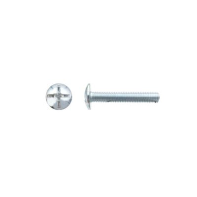 100 Vis Boulons Poêlier Tête Ronde Large Fendue en Croix 10 x 50 mm – NFE 25129 – Zingué blanc – D-Work