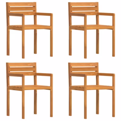 Chaises de jardin 4 pièces 50x53x80 cm Bois massif Acacia vidaXL