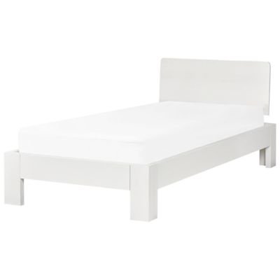 Lit avec sommier Bois de pin ROYAN 90 x 200 cm Blanc