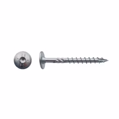 100 Vis Bois Tête Ronde Larges Torx T30 6 x 100 mm – Zingué blanc – D-Work