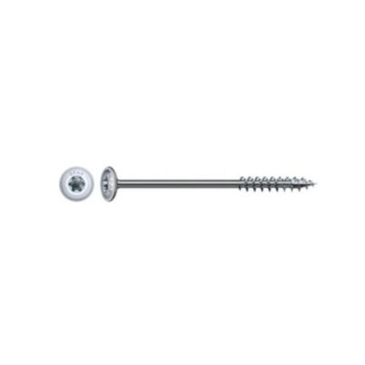50 Vis Charpente Bois Tête Cylindrique Torx TSTAR + pointe 4CUT F/Partiel 8 x 180 mm – Inox A2 – D-Work