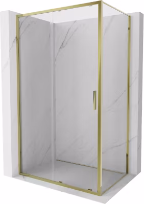 Mexen Exo cabine de douche coulissante 120 x 70 cm, transparent, or – 8151-120-070-50-00