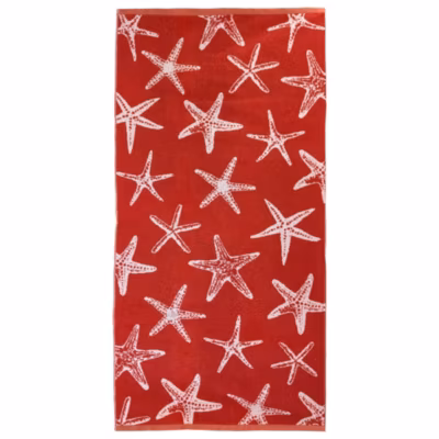 Drap de plage 75×150 cm pur coton collection AGRIGENTE rouge