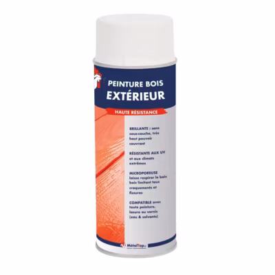 Peinture Bois Exterieur – Metaltop –  Gris clair – Bombe 400mL