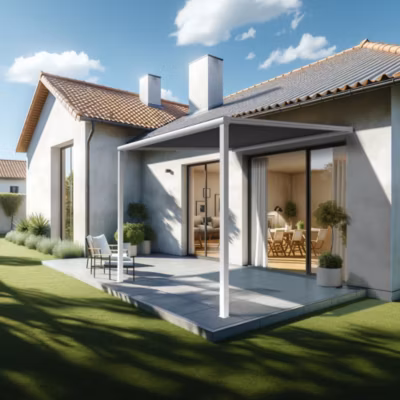 Pergola toile TILA 4,00×4,00m Motorisé à télécommande + manœuvre de secours (Gris Graphite – Blanc)