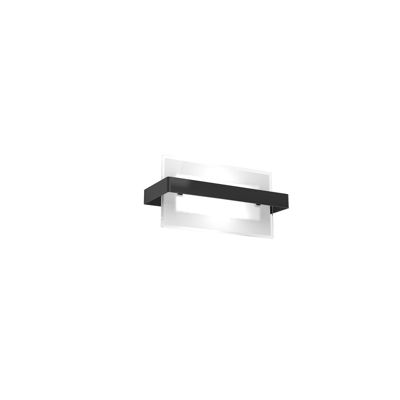 Applique murale Toplight Cross 1 lumière avec douille E27, structure noire et blanche, design moderne 29x12x15cm