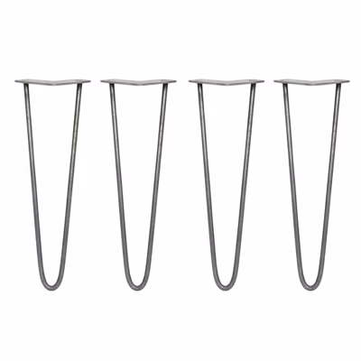 4 Pieds de Table en Epingle à Cheveux – 40,6cm – 2 Tiges – 10mm