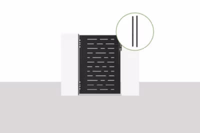 Portillon acier 1M NALI ARLBERG H.140cm Noir mat + 2 poteaux acier DARIO