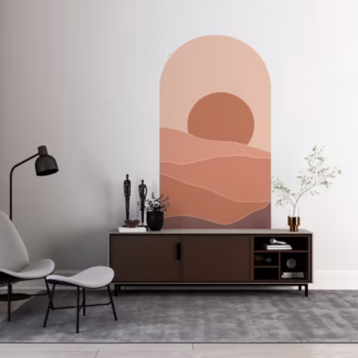 Sticker mural arche  terracotta 120x54cm