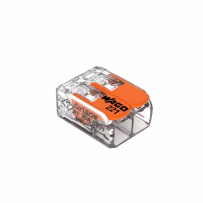 Sachet de 5 bornes 2 entrées série 221 – Wago