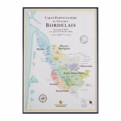 Affiche 50×70 cm – La Carte des Vins de Bordeaux – LA CARTE DES VINS SVP