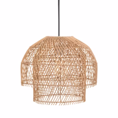 Suspension Kery – métal et rotin – D38 cm – Atmosphera