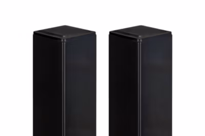Lot de 2 poteaux en fer DARIO 8x8cm H.270cm Noir Mat