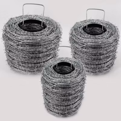 1 000 m fil de fer barbelé galvanisé, 1,6 / 1,7 mm pour clôture de protection Aquagart