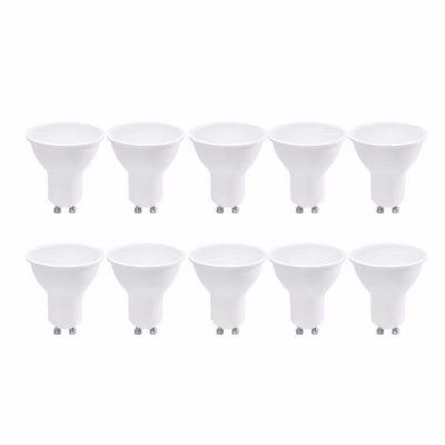 Pack de 10 Ampoules LED GU10 7W 770lm 4000K Blanc Neutre SMD2835 120  Sans Scintillement No Flicker 220V