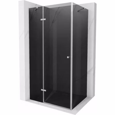 Mexen Roma cabine de douche pivotante 120 x 100 cm, graphite, chrome – 854-120-100-01-40