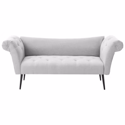 Chaise longue NANTILLY Tissu Gris clair