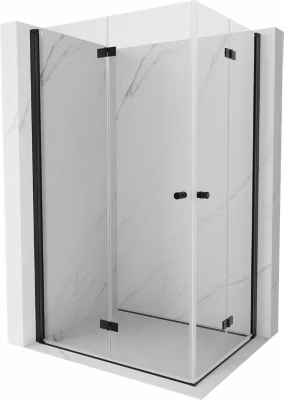 Mexen Mist-F Duo cabine de douche pliante à gauche 95 x 85 cm, transparent, noir – 8A6-095L-085P-70-00
