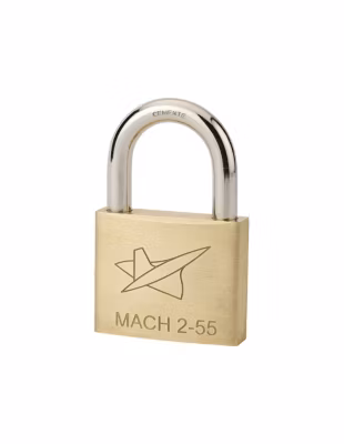 Cadenas FTH MH2 à clé, corps en laiton et anse en acier cémenté, base de 55mm, 2 clés – FTH