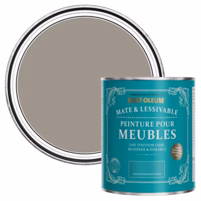 Peinture Marron pour Meubles Mate et Lessivable – RUST-OLEUM – Truffe 750ml
