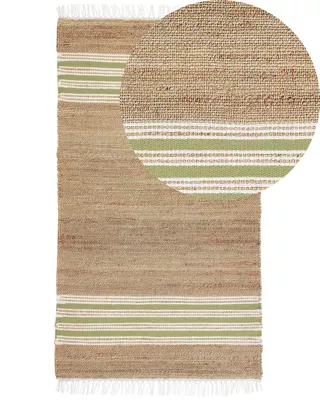 Tapis MIRZA Vert olive 80 x 150 cm Jute
