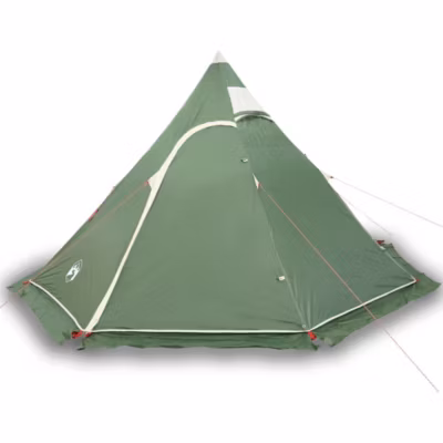 Tente de camping tipi 5 personnes vert imperméable vidaXL