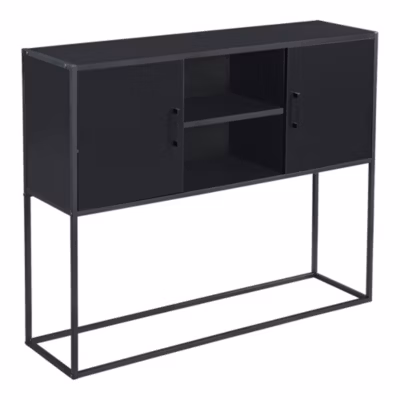 Commode Moderne Motala 90 x 109 x 30 cm Noir en.casa