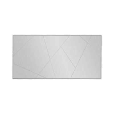 Miroir Dpessott, Verre miroité, Objet d&rsquo;ameublement mural, Décoration avec miroir, 60x2h170 cm, Blanc