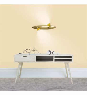 Luminaire Plafonnier Reglette acier brosse 2 Spots orientables 2 x 50 W