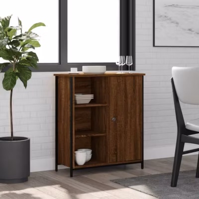 vidaXL Buffet chêne marron 70x30x80 cm bois d&rsquo;ingénierie 835498