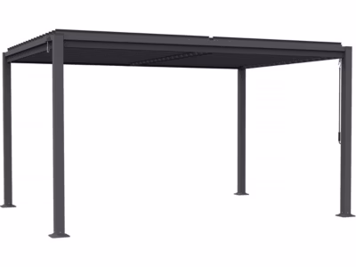 Pergola bioclimatique autoportante avec lames orientables « Howard »  3 x 4 m  Gris